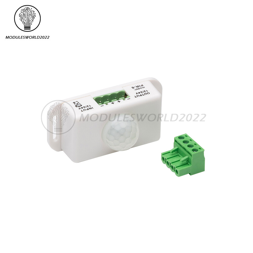 DC 12V-24V 8A/6A Automatic Adjustable Infrared PIR LED Motion Sensor Switch