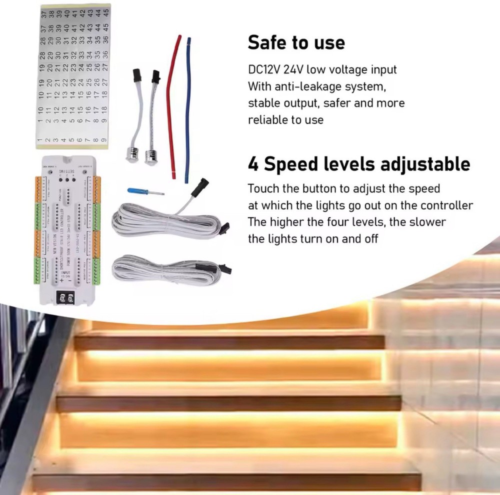 Stairway controller lighting Smart stairway Motion sensor stair light Smart home