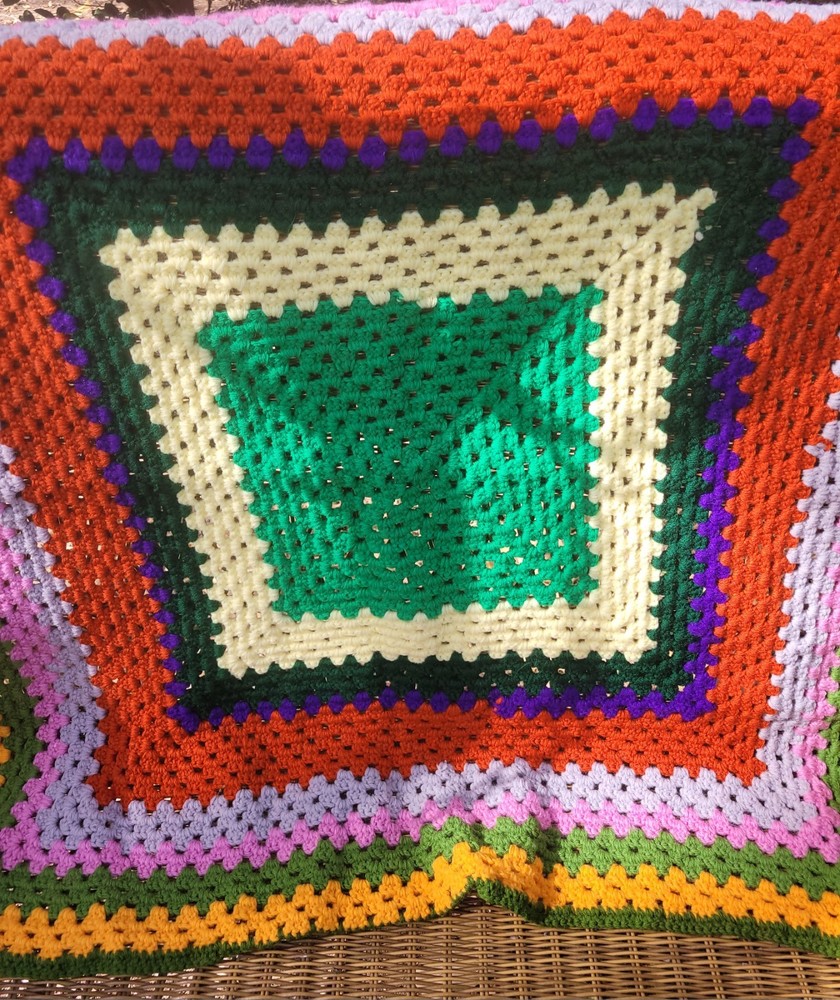 38×38 Handmade Afghan Quilt Throw