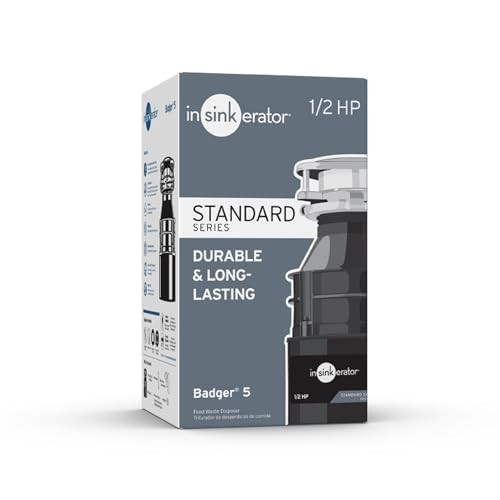 InSinkErator BADGER5 Badger 5 Garbage Disposal, 1/2 HP