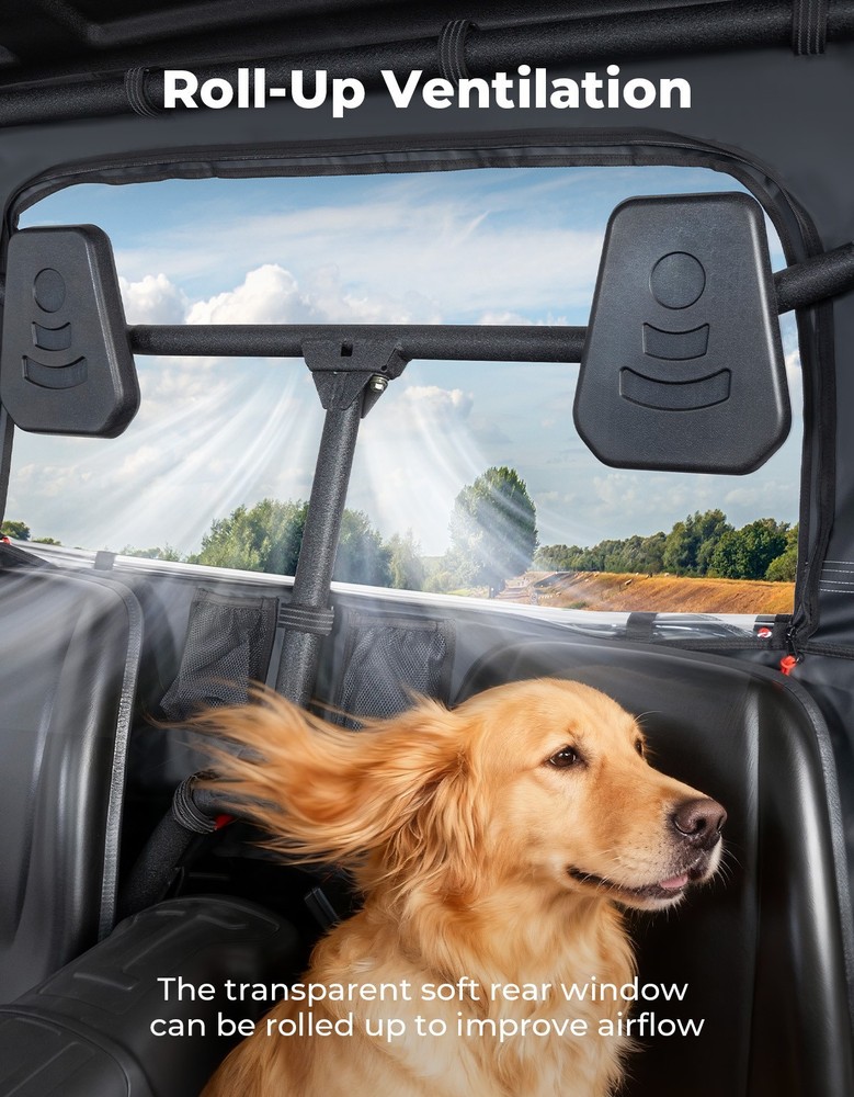 Front Windshield & Soft Window for MASSIMO 500 700 Outfitter Bighorn Hisun Axis