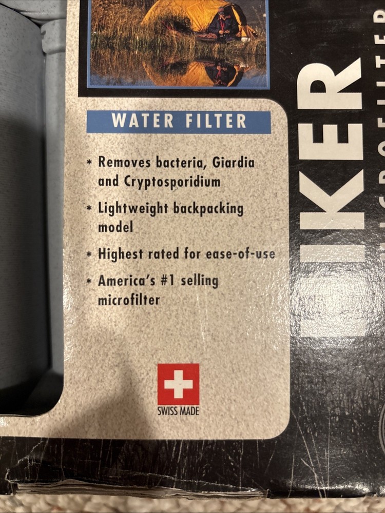 NEW Katadyn Hiker Compact Backpacking Micro Water Filter Purifier Gray