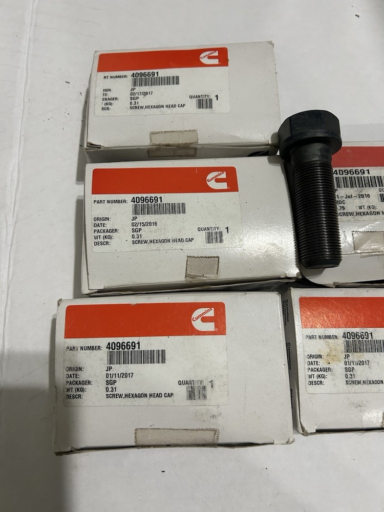 Cummins Part#4096691 Hexagon Head Cap Screws Set 5 Boxes