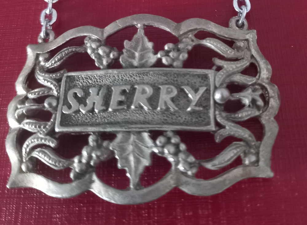 Vintage DECANTER LABEL SHERRY