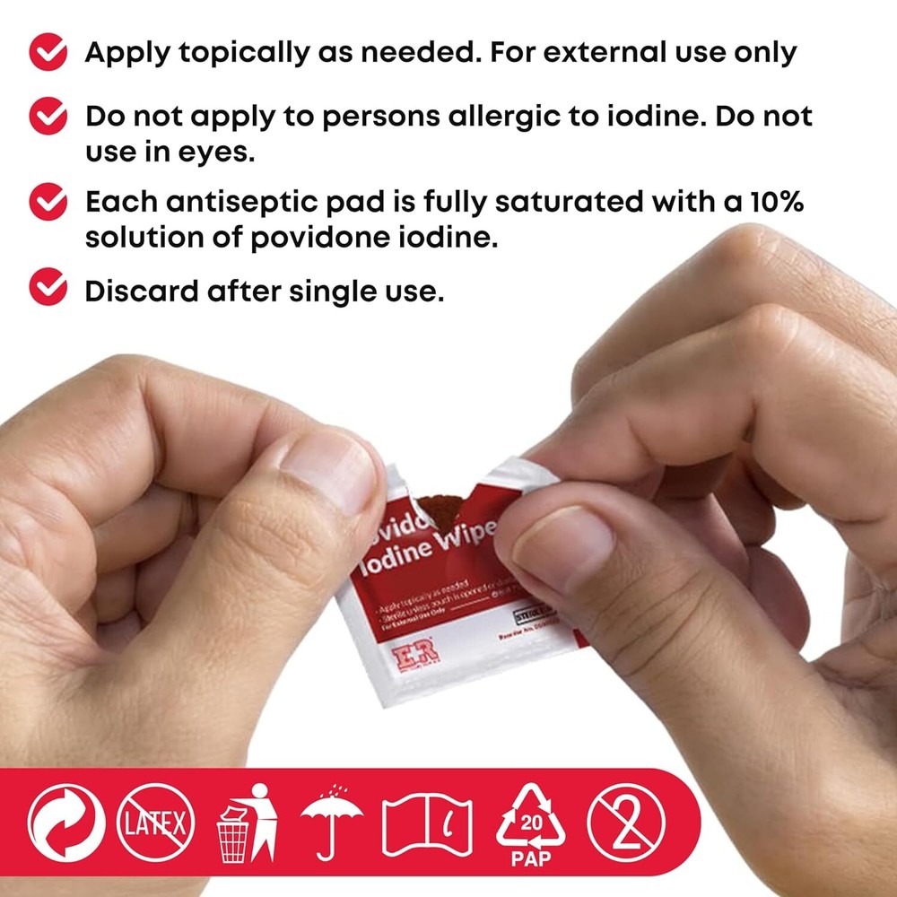 Ever Ready First Aid Povidone Iodine Wipes