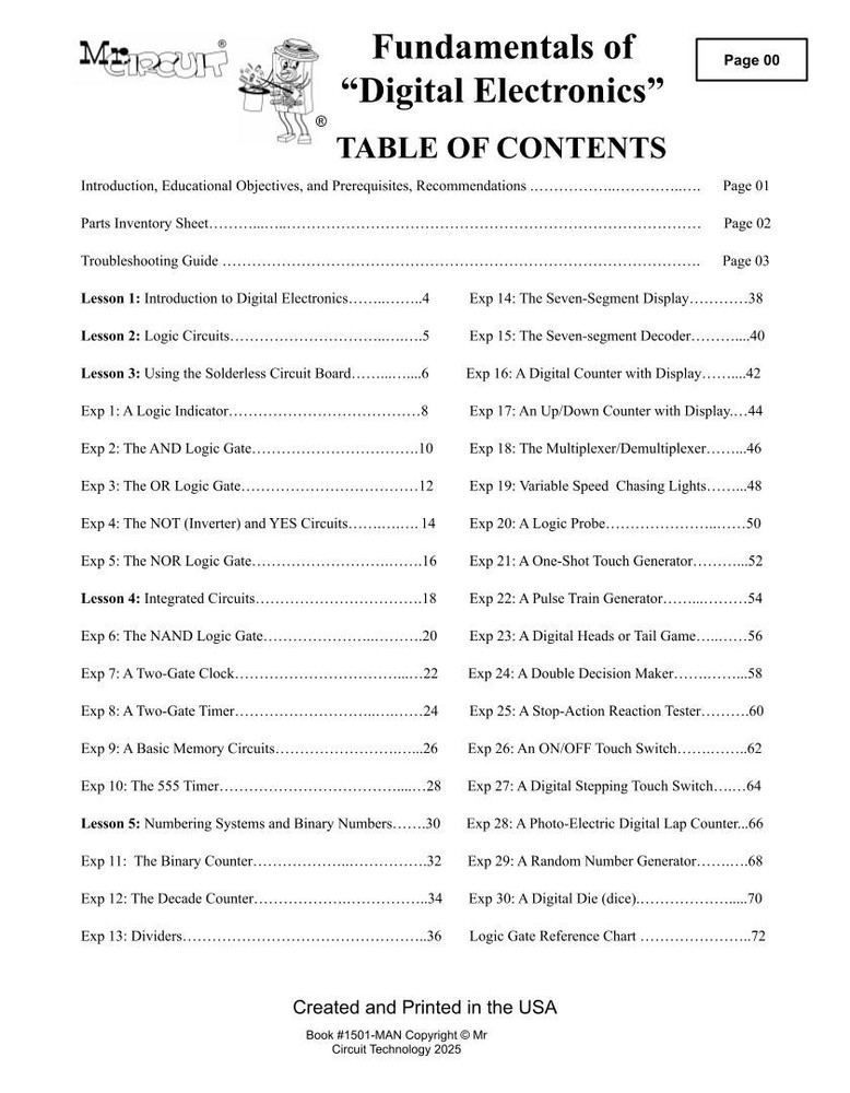 Mr Circuit LAB 5 Digital Electronics Book and Deluxe Lab called "Digital Magic"