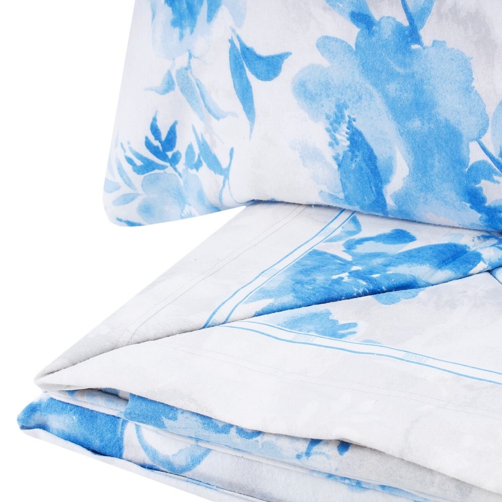Flannel Sheets Set Under Pillowcases 2 Seater Double Floral Celestial