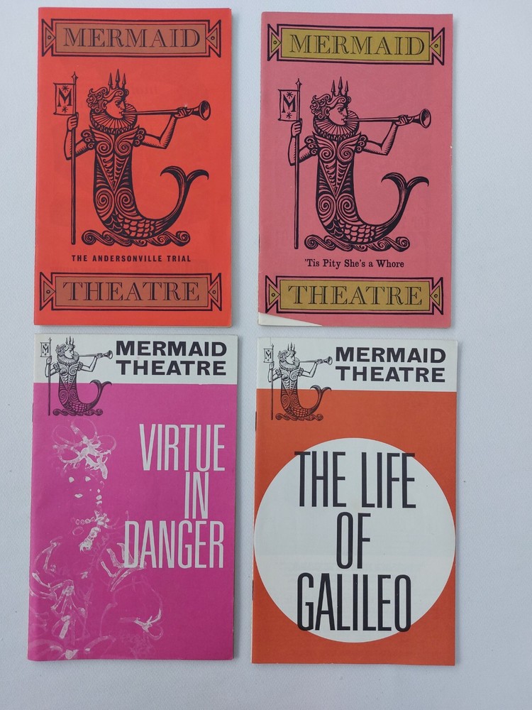 Vintage original 1960's  Mermaid Theatre programmes x4