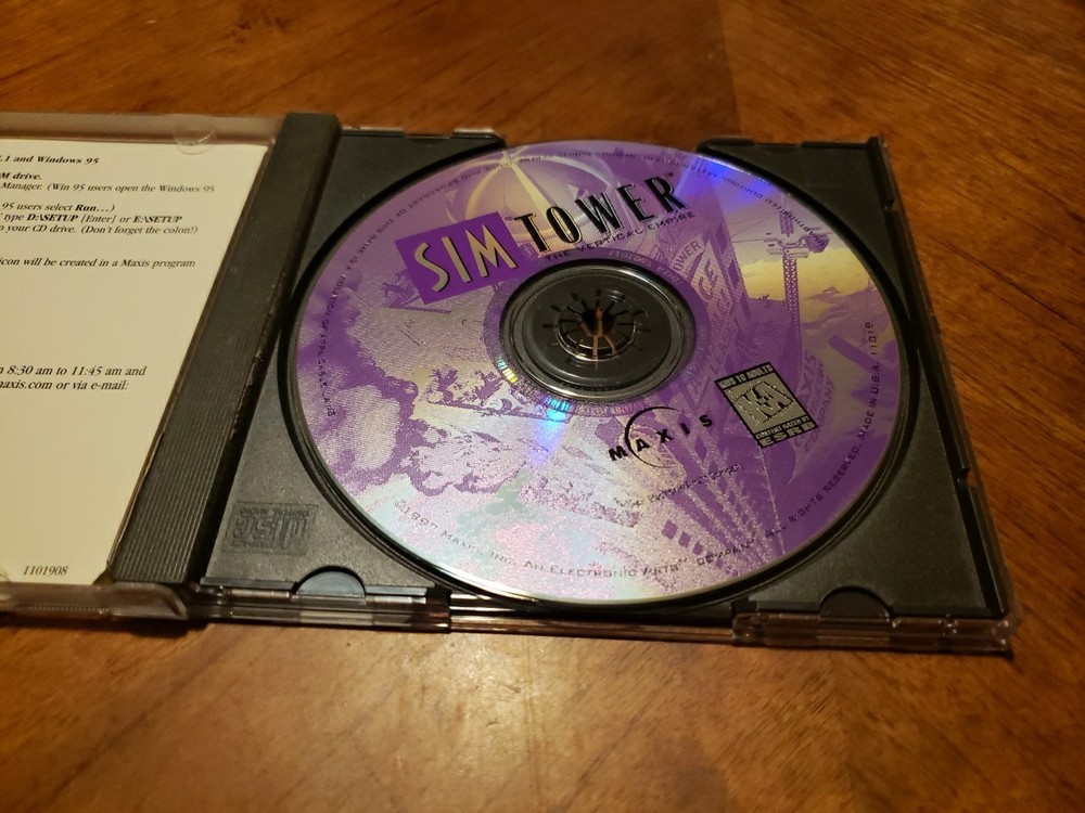 Sim Tower - The Vertical Empire - PC CD Rom - Maxis