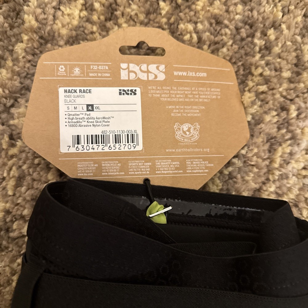iXS Hack Race Knee Guard Black XL