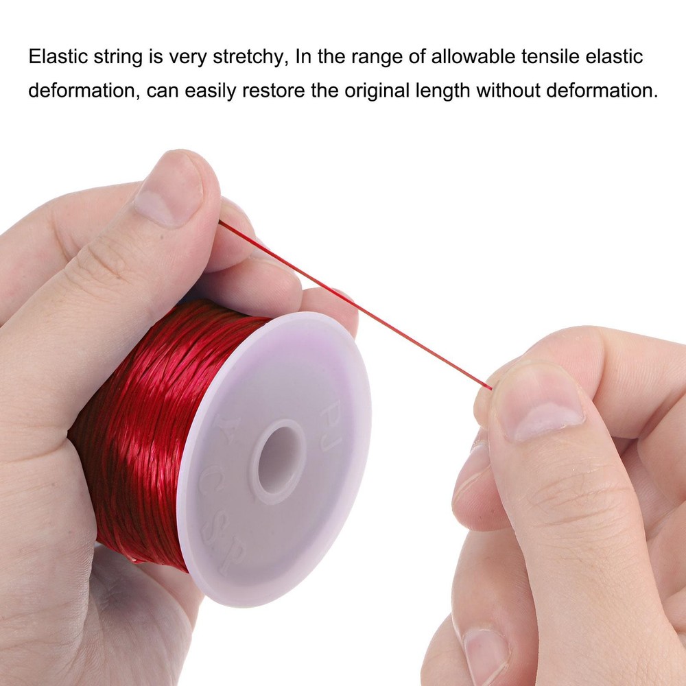 Elastic Cord DIY Making Stretchy String Thread Rope Craft Wire, Burgundy
