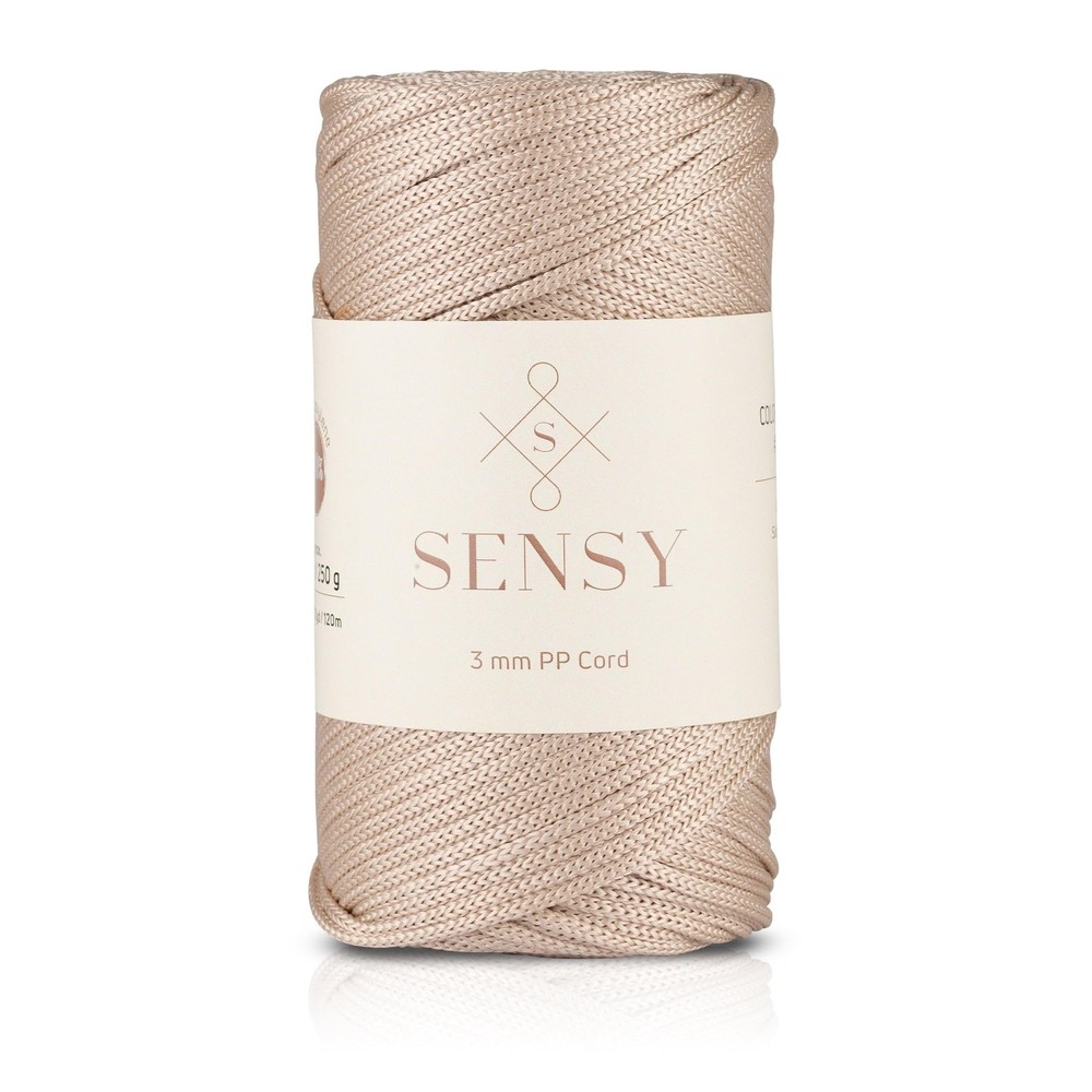 Sensy Premium 3mm 131 Yards Polyester Rope 100% Polypropylene Macrame Latte