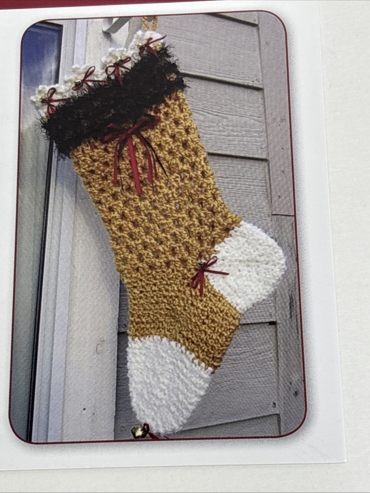 Miss Kitty Christmas Stocking Crochet Pattern Cards Pages