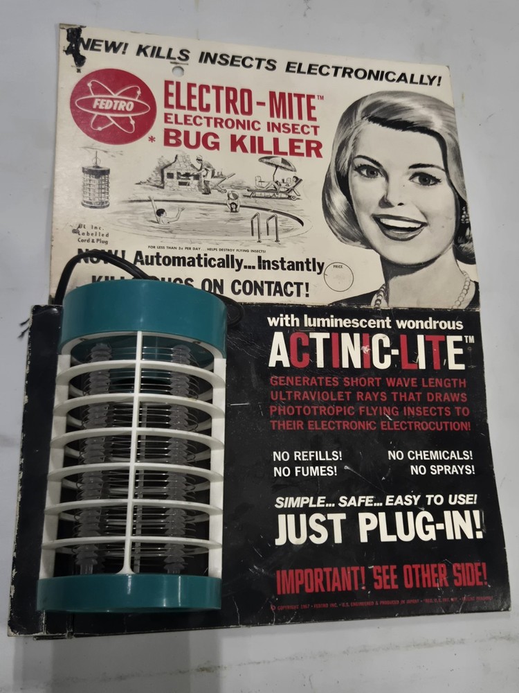 Vintage 1967 Electro Mite Bug Killer Zapper.