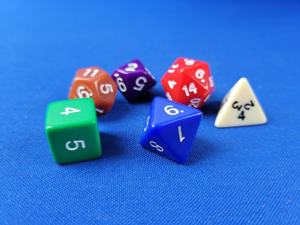 6 Piece Polyhedral Dice Set - Dungeons and Dragons AD&D Pathfinder
