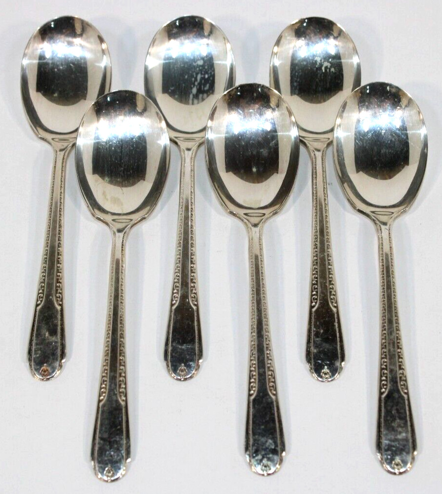 6 CAVALIER silverplate CVR1 Sugar Spoons