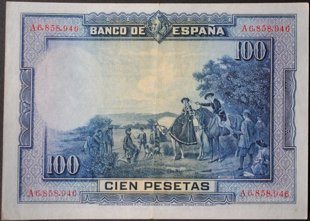 Spain P76a 100 Pesetas XF