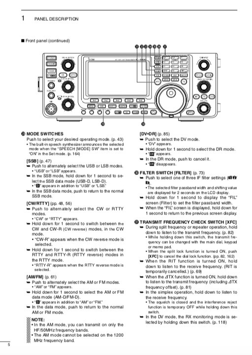 Icom IC-9100 IC9100 Transceiver OWNER'S INSTRUCTION MANUAL