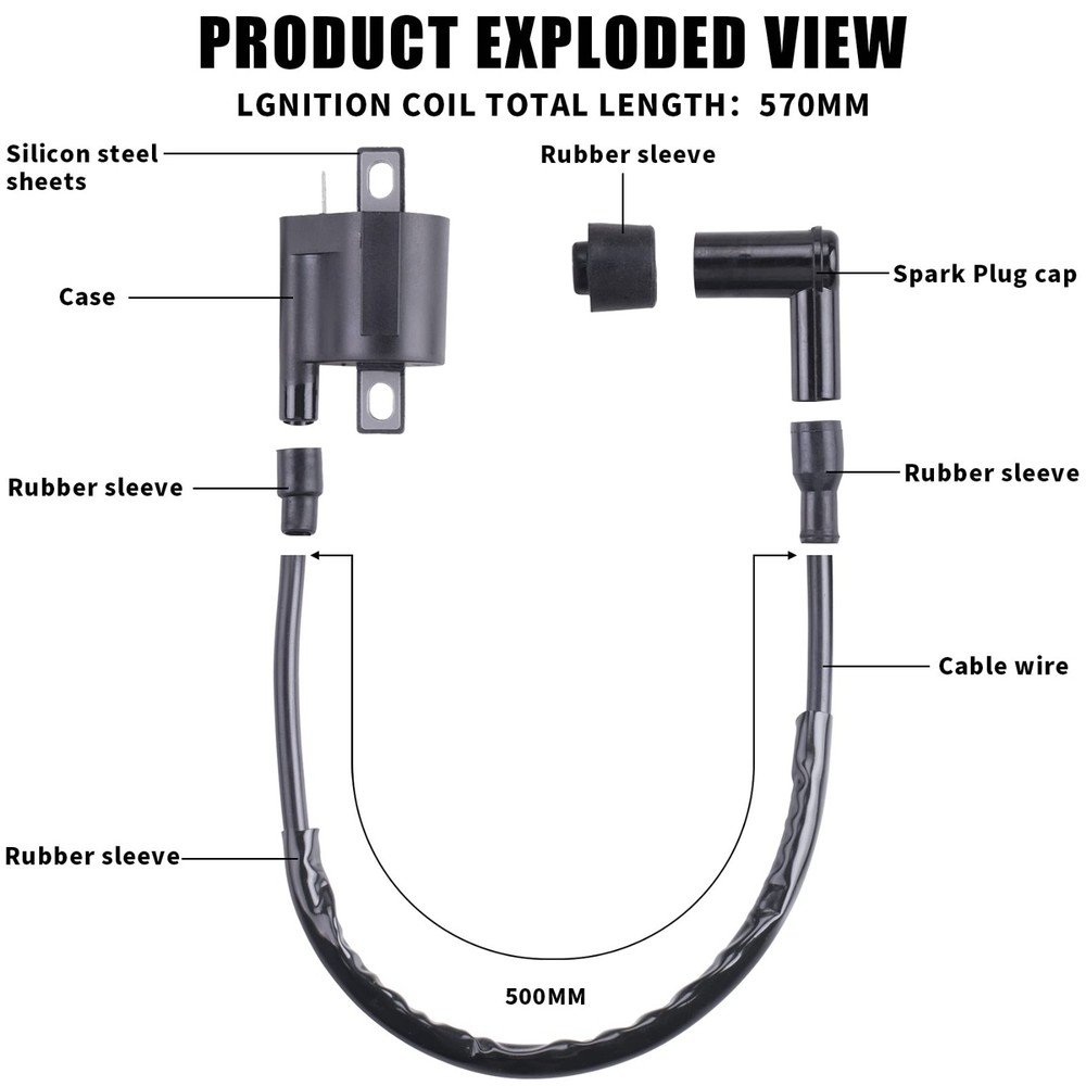 Coil Compatible with PW 50 1981-2009 PW 80 1981-2009