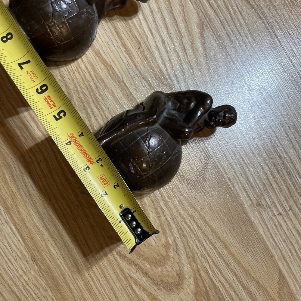 vintage book ends man on earth