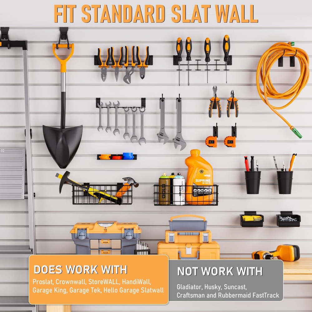 INCLY 30PCS Slatwall Accessories Set with Baskets, Hooks,...
