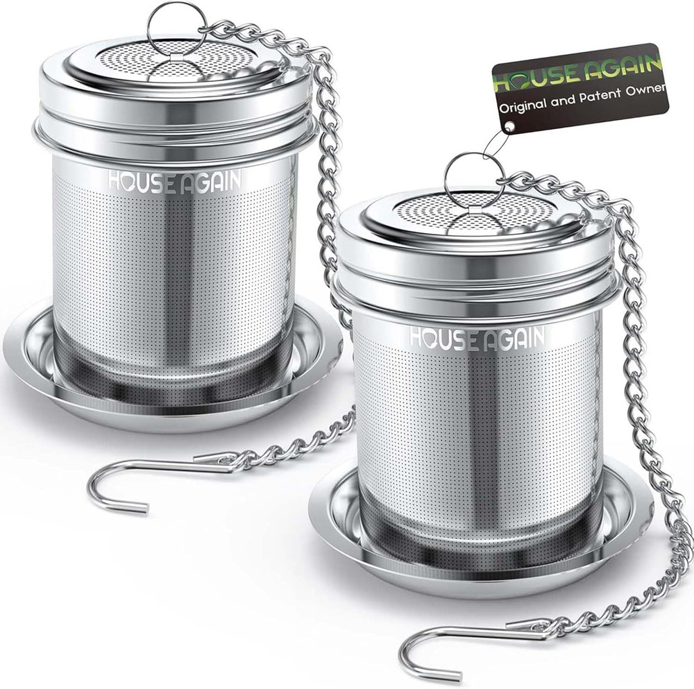 House Again 2 Pack Tea Infuser, Extra Fine Mesh Tea Infusers for Loose Tea, 18/8