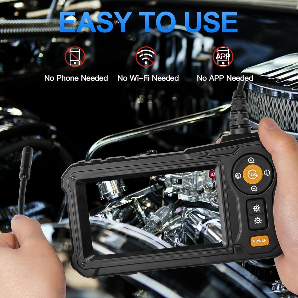 WINWEND Endoscope Camera with Light - 4.3" LCD Screen 16.5ft