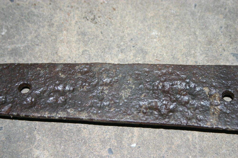 18th-19th Cent., Hand-Forged Strap/Barn Hinges, 29" Matched Pair, With Pintles