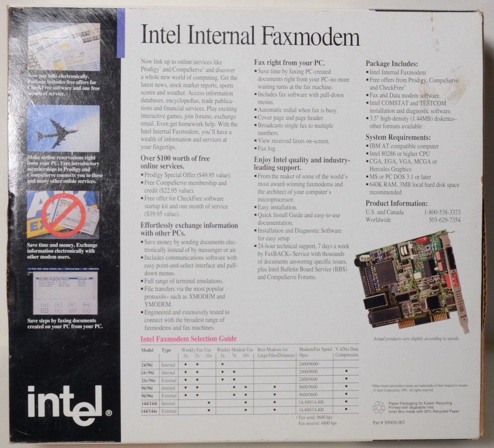 Intel Internal Fax Modem ~ 14,400 bps