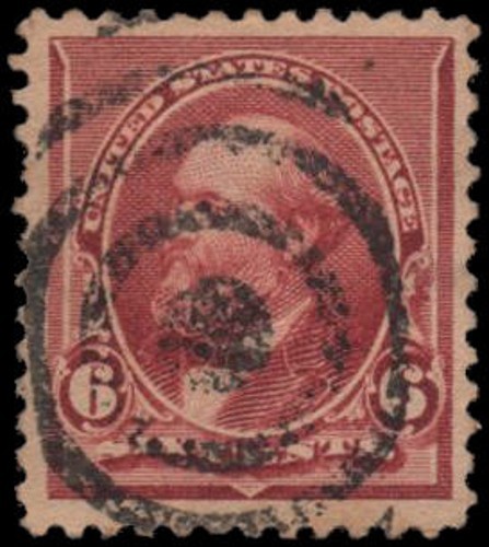 US #224 Used VF nice target cancel