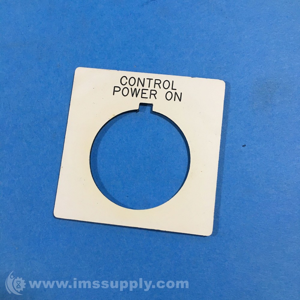 Control Power On Legend Plate USIP