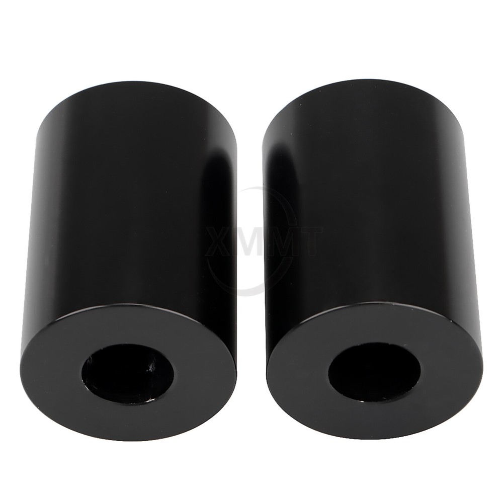 1.75" Black Riser Extensions For Harley 1" Handlebars Softail Dyna Touring FLHR