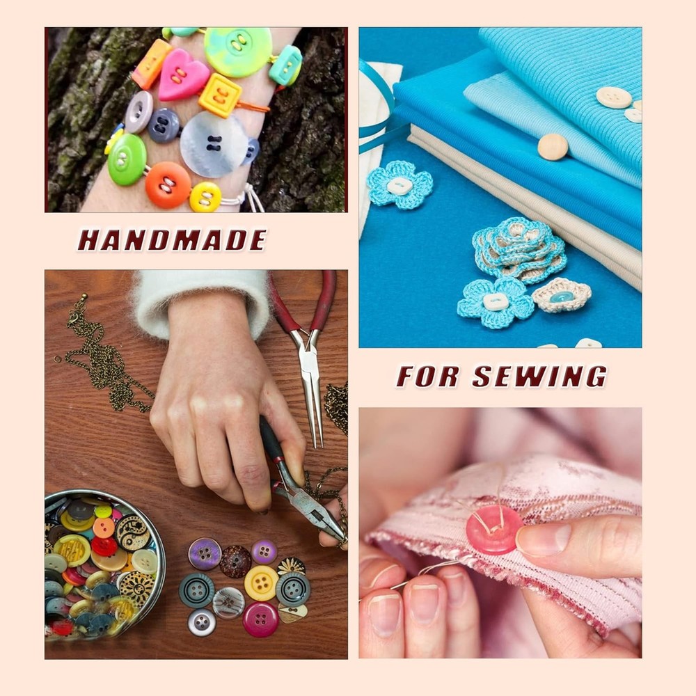 700pcs Buttons for Crafts, Assorted Size Iridescent for...