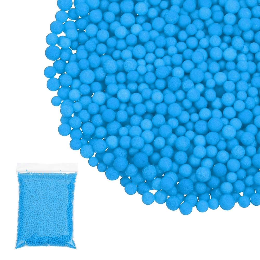 Foam Beads, 2-3mm Mini Small Balls Polystyrene Beads Blue