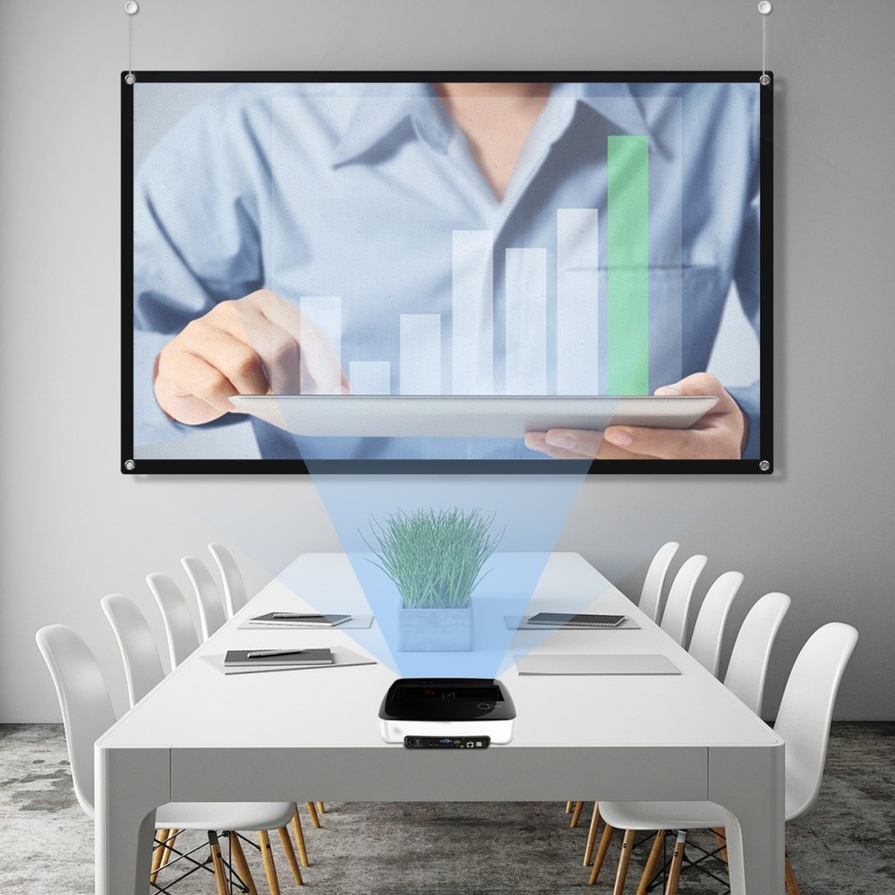 Roll Up Screen Portable Projector Outdoor Daytime Retractable Projection