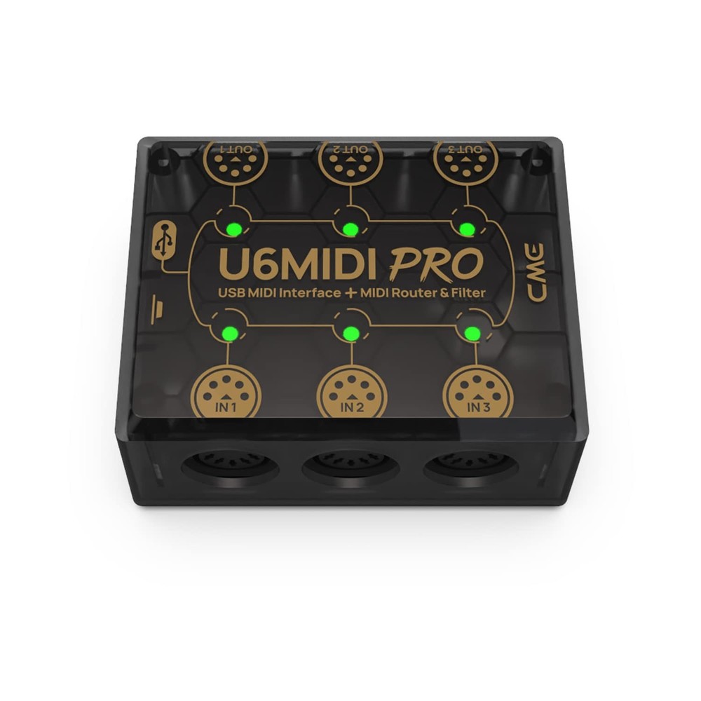 U6MIDI Pro - MIDI Interface with Router, Mapper, and Filter - Plug-and-play USB