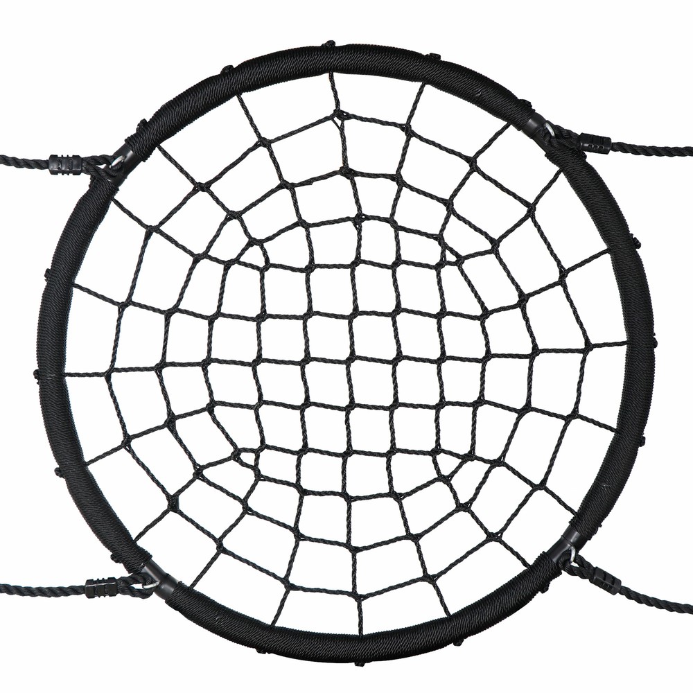 A-Frame Swing Stand Yard Lawn Playground + 48'' Spider Web Tree Swing Net
