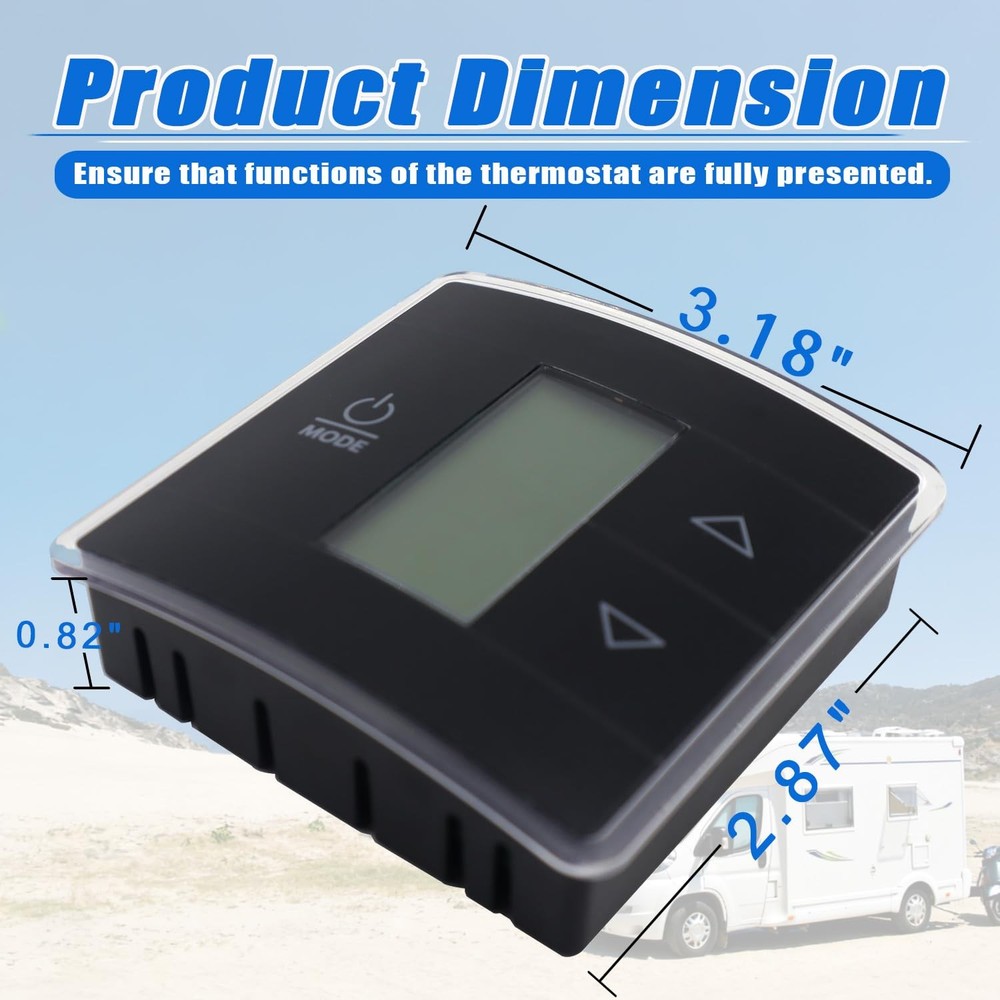 RV Wall Thermostat Replacement for Dometic AC Units LCD Display, 3Wire