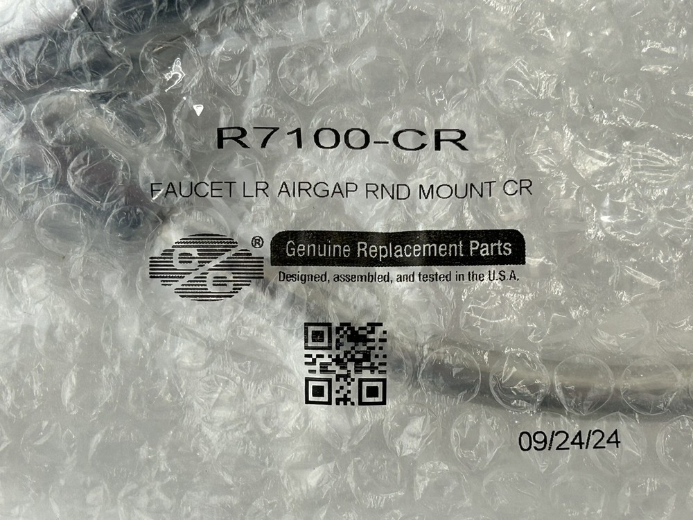 R7100-CR Long Reach Chrome Reverse Osmosis Faucet LR Air Gap Round Mount