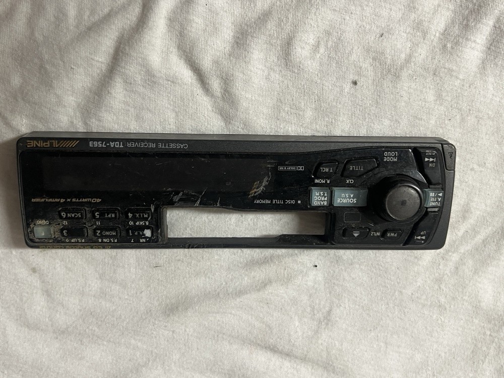 Alpine Tda-7563 Old School Cassette Deck Faceplate Only****