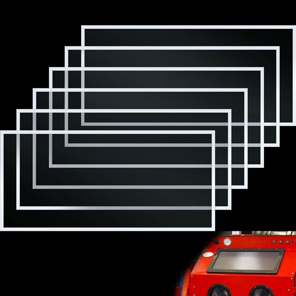 6 Pcs Sandblast Cabinet Lens Protector - Easy Adhesive Installation