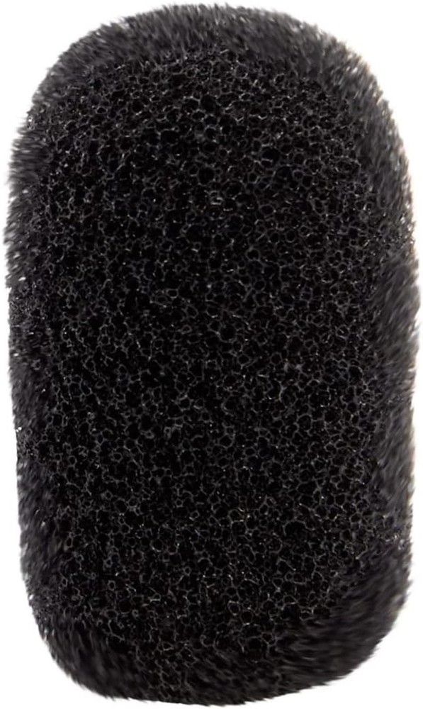 24 Pack Mini Foam Windscreen for Headset Microphone Black
