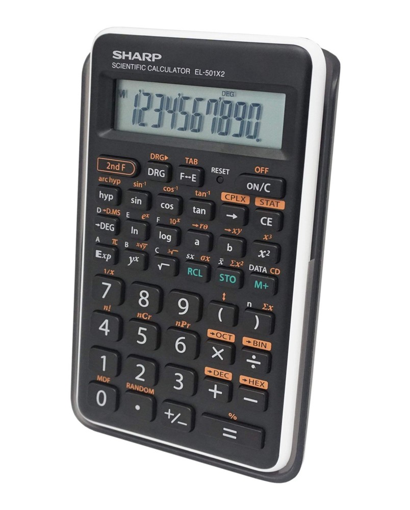 Sharp Scientific Calculator – 1-Line Display, Battery Operated