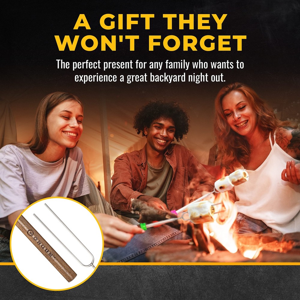 CORQUE Marshmallow Roasting Sticks, Smores Extendable, 5, Multicolor