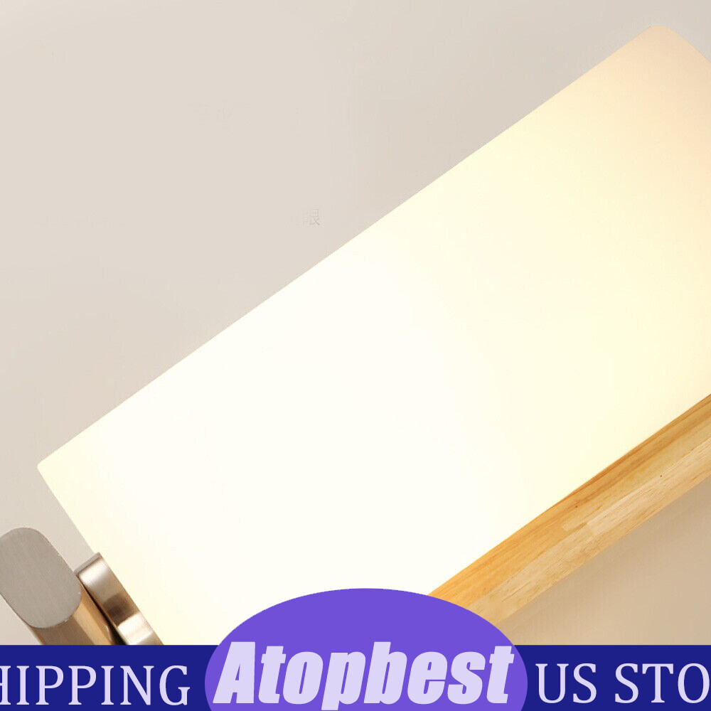 Modern White Wall Light Sconce Glass Shade Bedside Hallway Lamp With Pull Switch