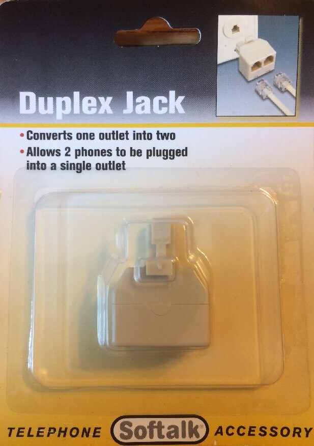 Softalk Telephone Duplex Jack Ivory 04425