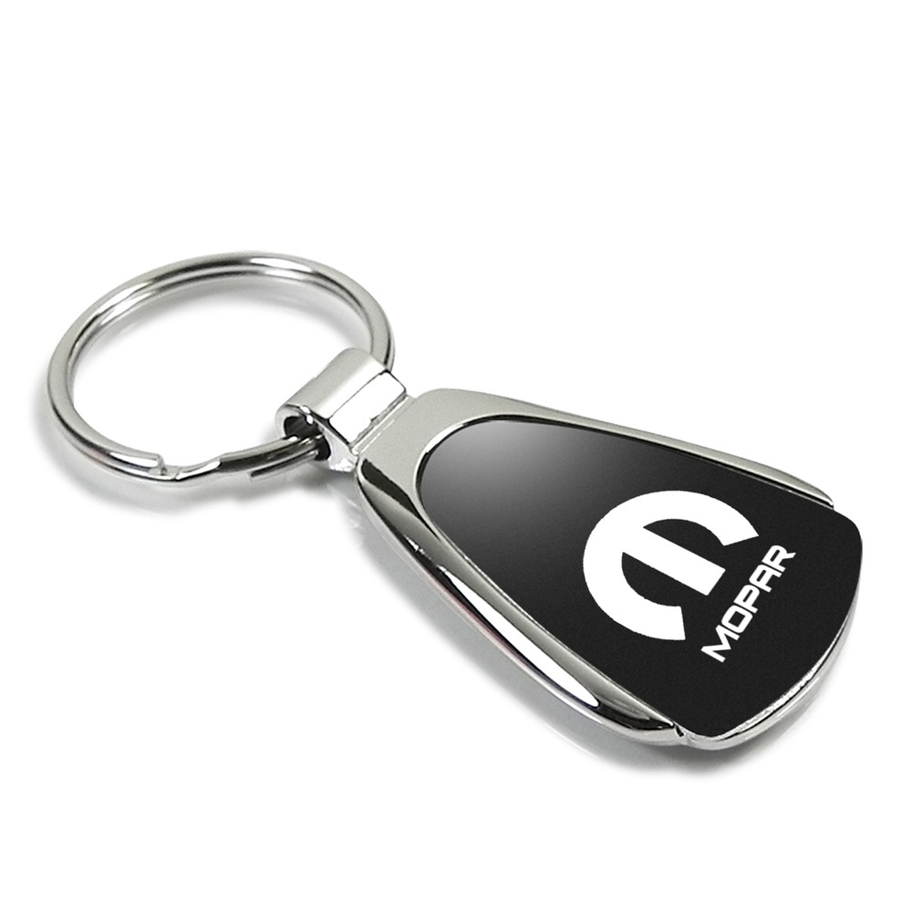 Mopar Logo Black Tear Drop Key Chain