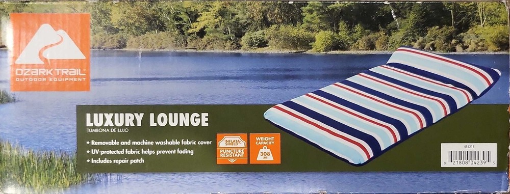 Ozark Trail Luxury Extrava Large Inflatable Fabric Float for Lake, Pool 43521E🆕