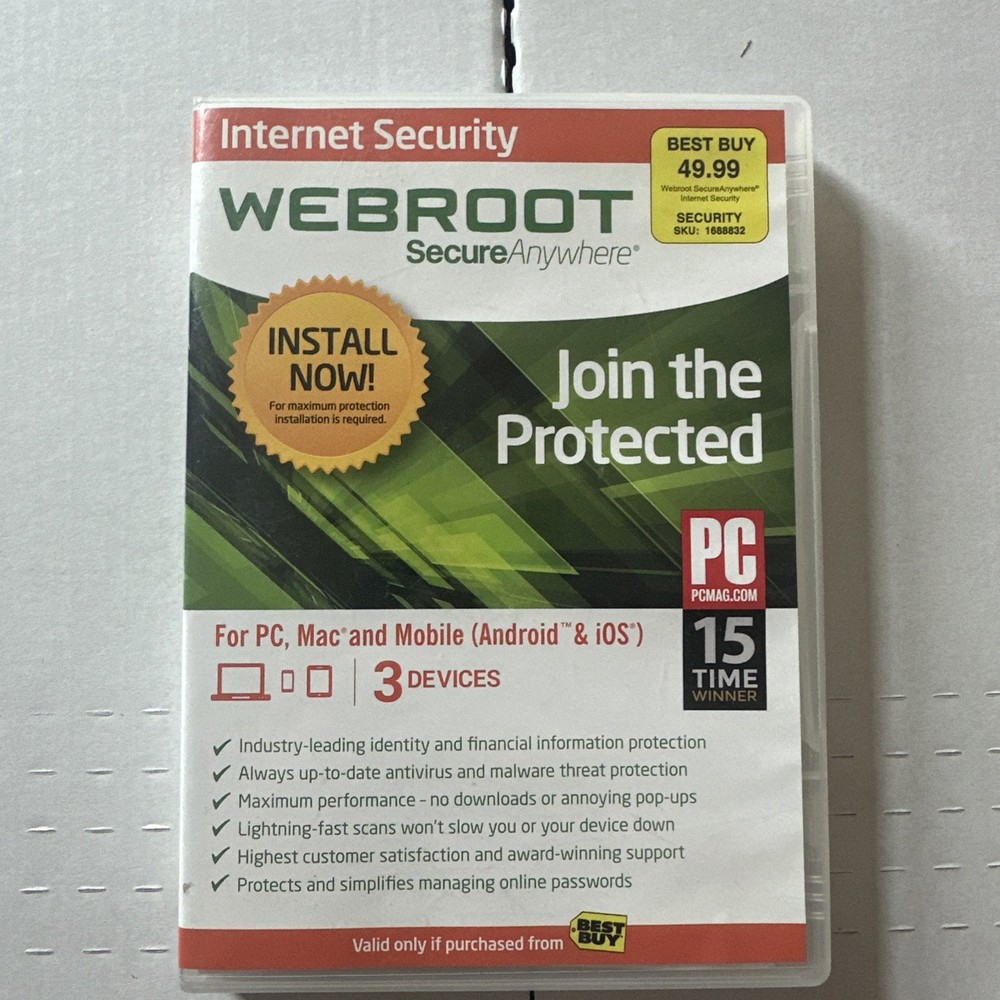Webroot SecureAnywhere Internet Security - Full Version for Windows.(#51).