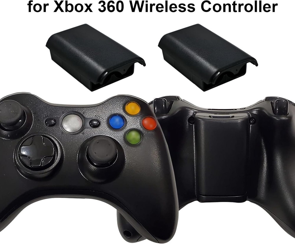 2X AA Battery Back Cover Case Shell Pack For Xbox 360 Wireless Controller Black